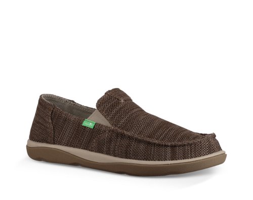 Férfi Sidewalk Surfers - Sanuk Mesh Vagabond Tripper - Sanuk Khaki Cipő HPJSOL521